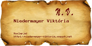 Niedermayer Viktória névjegykártya